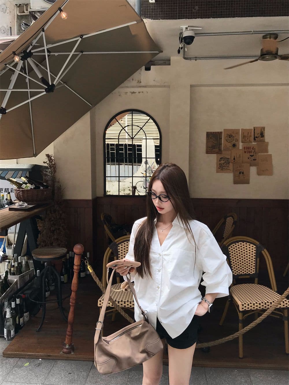 원본 품질 작은 대중 셔츠 맨위 화이트 오래된 돈 바람 레트로 고급 센스 품격 긴팔 셔츠 여성 상세 이미지 19