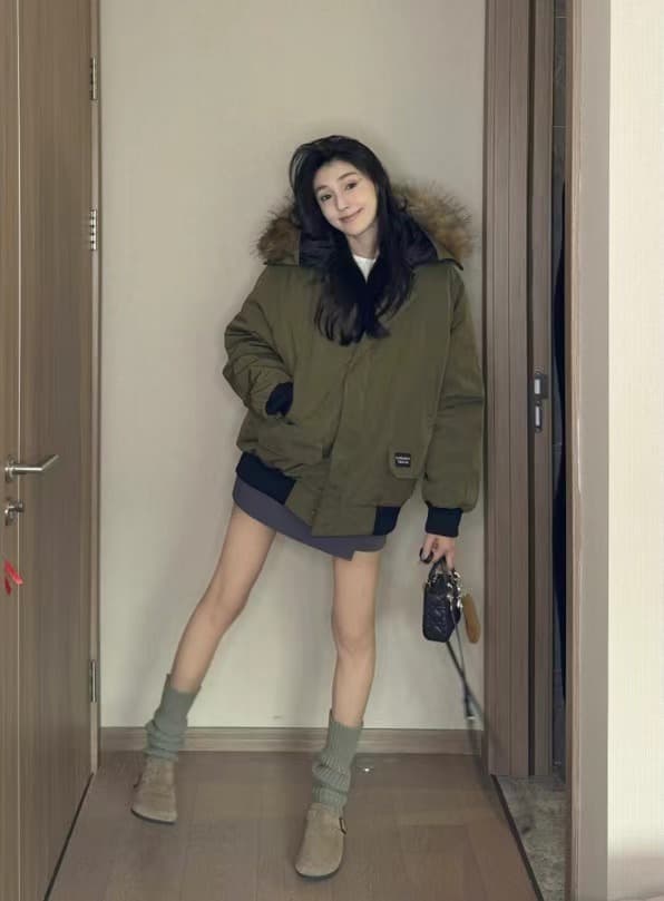 한 부서 커플 아래 면화 의류 2025 겨울 새로운 여성 두꺼운 고급 센스 작은 키 아메리칸 레트로 Parker 서비스 상세 이미지 12