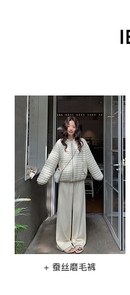 버블 푸 링 그리드 아래 면화 의류 가을 겨울 격자무늬 쇼트 스타일 작은 키 패션 얇고 가벼운 면 옷 솜을 넣은 루즈핏 여성 코트 상세 이미지 25