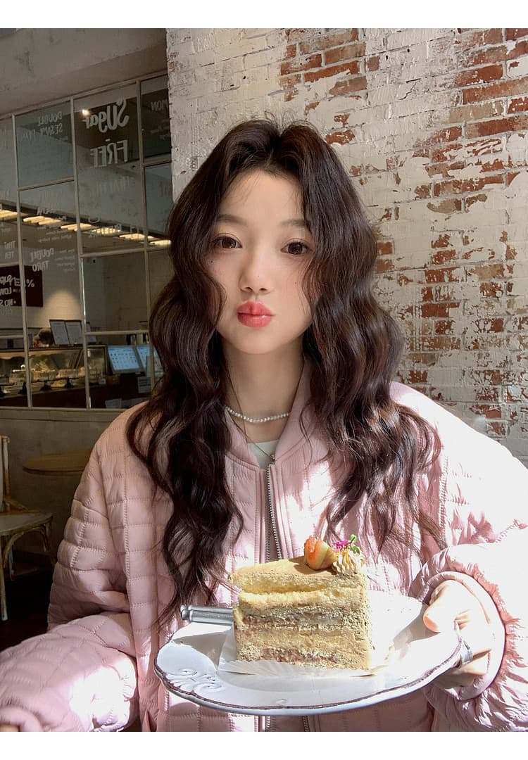 버블 푸 링 그리드 아래 면화 의류 가을 겨울 격자무늬 쇼트 스타일 작은 키 패션 얇고 가벼운 면 옷 솜을 넣은 루즈핏 여성 코트 상세 이미지 38