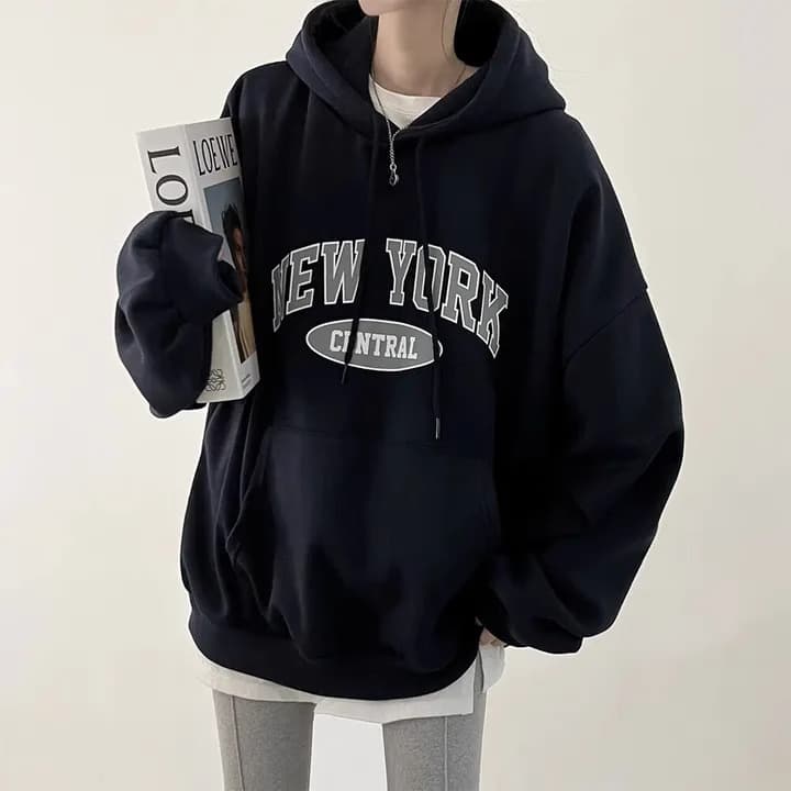 조기 가을 후드 oversize 후드티 운동 재킷 트렌디 ins 여성 봄 가을 2026 새로운 폭발 가을 겨울 의류 상세 이미지 9