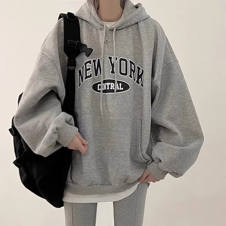 조기 가을 후드 oversize 후드티 운동 재킷 트렌디 ins 여성 봄 가을 2026 새로운 폭발 가을 겨울 의류 상세 이미지 13