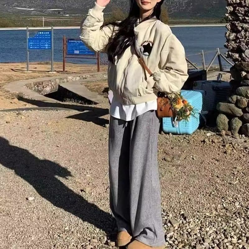 아메리칸 레트로 야구 유니폼 여성 코트 2026 봄 가을 새로운 루즈핏 다용도 오각형 별 쇼트 스타일 재킷 맨위 이미지 2