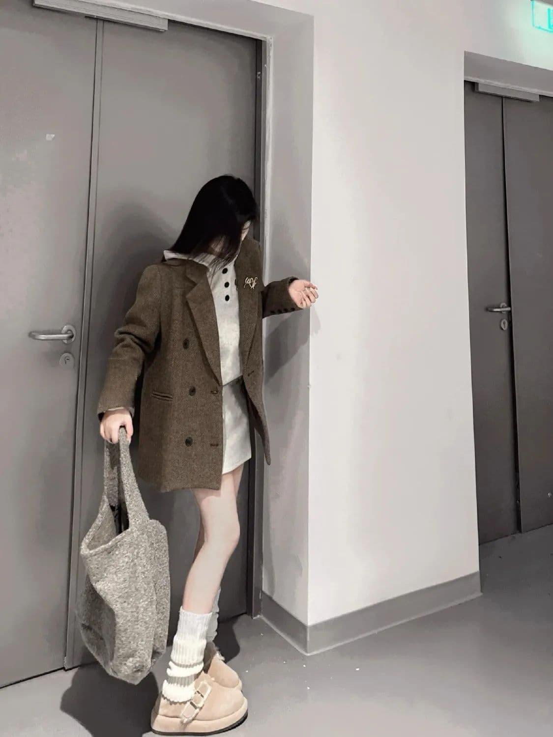 커피 색상 정장 여성 코트 2026 가을 작은 키 고급 센스 튀김 거리 새로운 한국 스타일 캐주얼 정장 맨위 트렌디 상세 이미지 6