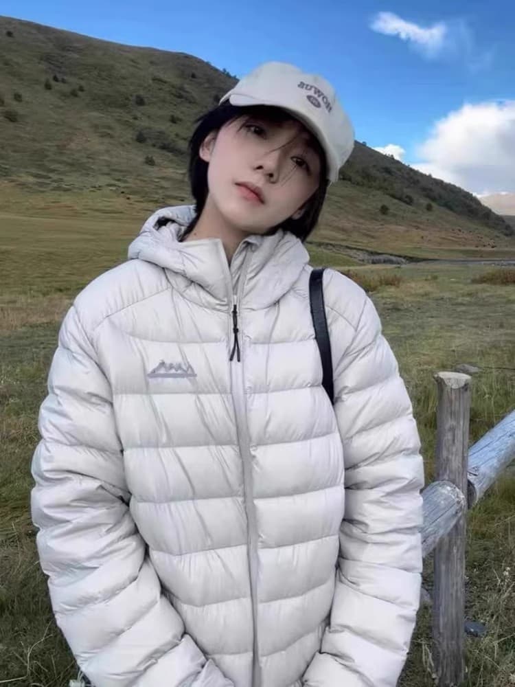 아래 면화 의류 여성 겨울 2026 새로운 얇고 가벼운 후드 작은 목화 진딧물 한국 스타일 루즈핏 패션 보온 면 옷 재킷 이미지 4