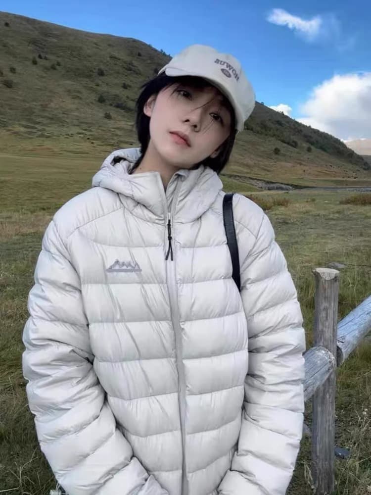 아래 면화 의류 여성 겨울 2026 새로운 얇고 가벼운 후드 작은 목화 진딧물 한국 스타일 루즈핏 패션 보온 면 옷 재킷 상세 이미지 12