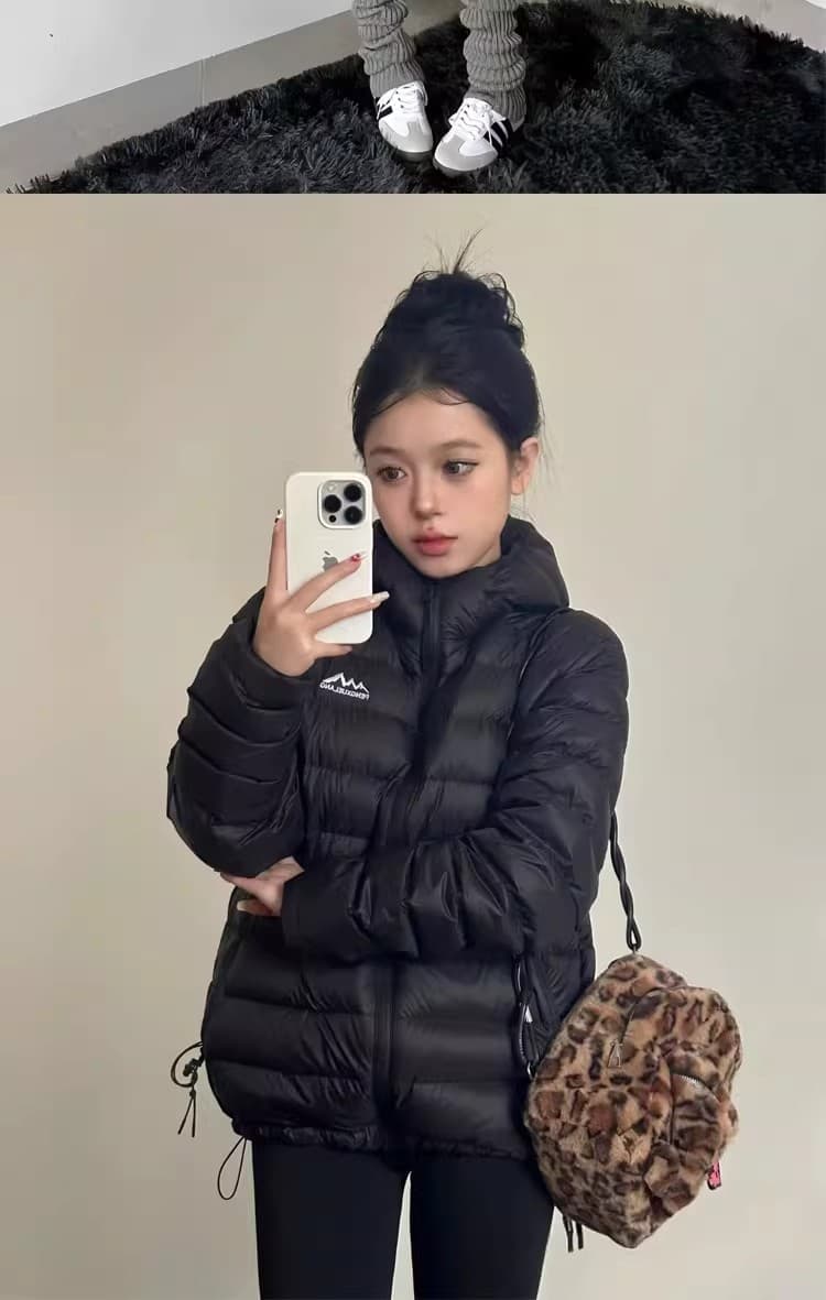 아래 면화 의류 여성 겨울 2026 새로운 얇고 가벼운 후드 작은 목화 진딧물 한국 스타일 루즈핏 패션 보온 면 옷 재킷 상세 이미지 33