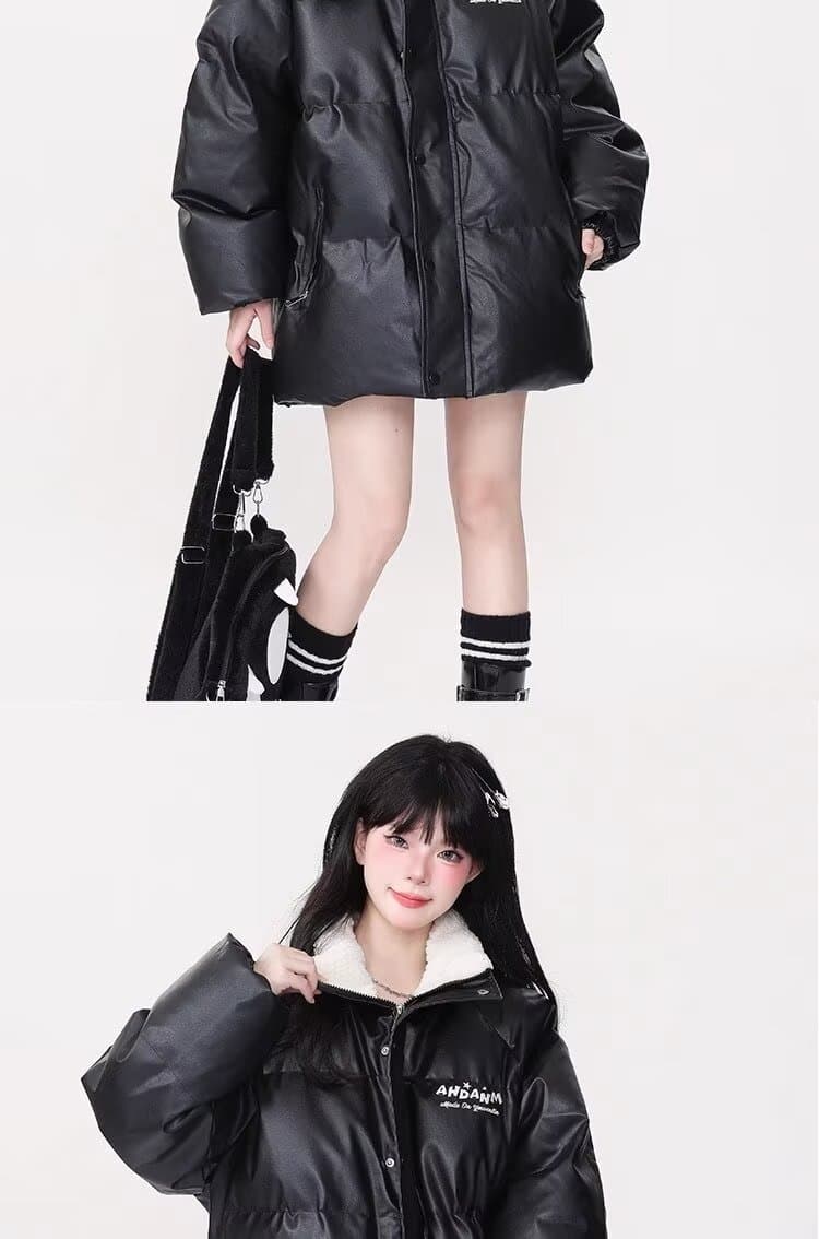 스탠드 칼라 남녀 달콤한 차가운 바람 알파벳 작은 대중 디자인 센스 면 의류 작은 대중 루즈핏 패딩 재킷 겨울 재킷 목화 진딧물 트렌디 상세 이미지 12