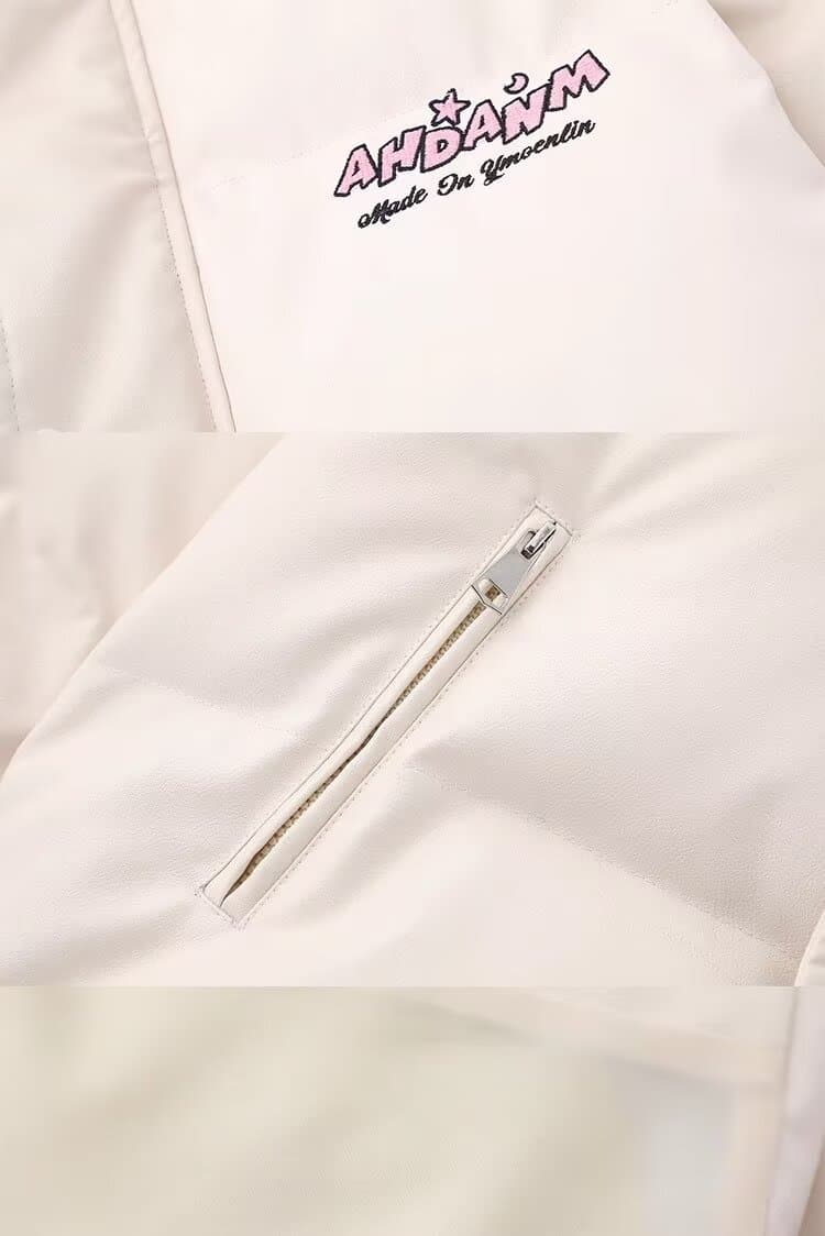 스탠드 칼라 남녀 달콤한 차가운 바람 알파벳 작은 대중 디자인 센스 면 의류 작은 대중 루즈핏 패딩 재킷 겨울 재킷 목화 진딧물 트렌디 상세 이미지 15