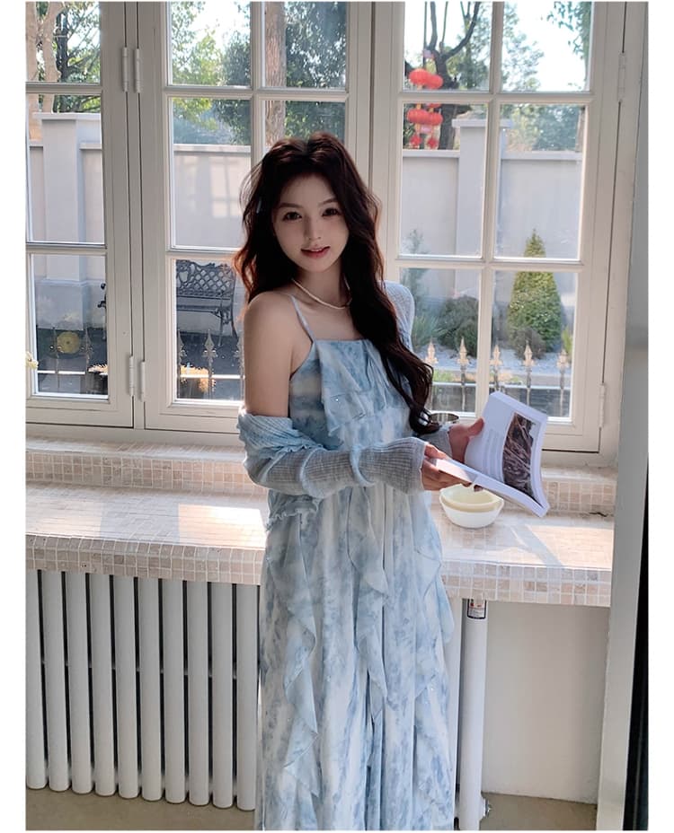 프랑스식 품격 우아함 허리 수축 치마 2026 년 여름 새로운 작은 대중 디자인 센스 요정 가스 펄럭 이는 여성 드레스 상세 이미지 19