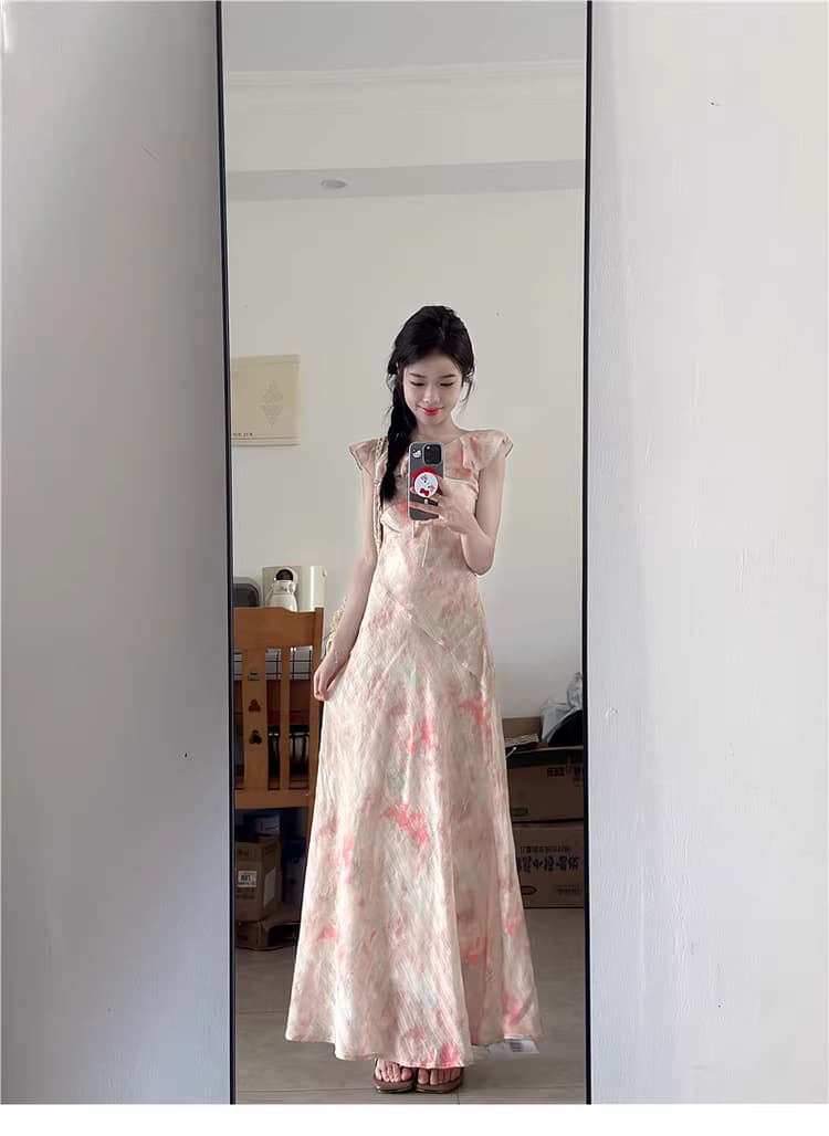 프랑스식 품격 서리가 내린 부서 고유 한 Chic 작은 꽃무늬 드레스 2026 여름 아름다운 V넥 작은 치마 새로운 상세 이미지 5