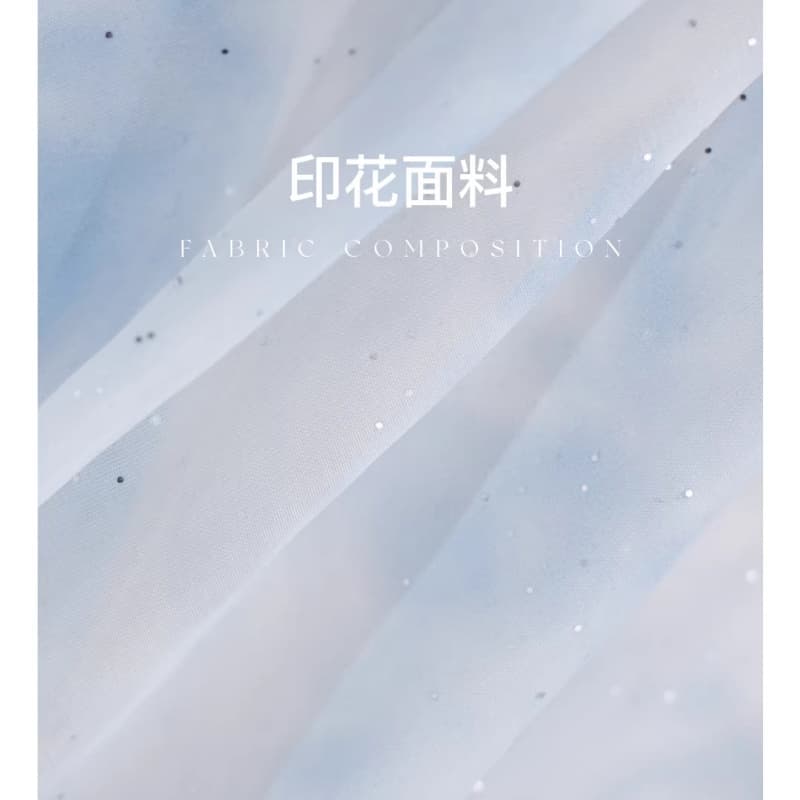 2026 여름 새로운 낭만주의 프린트 휴가 프릴 불규칙 진자 요정 행침 목 드레스 신선함 아름다운 상세 이미지 3