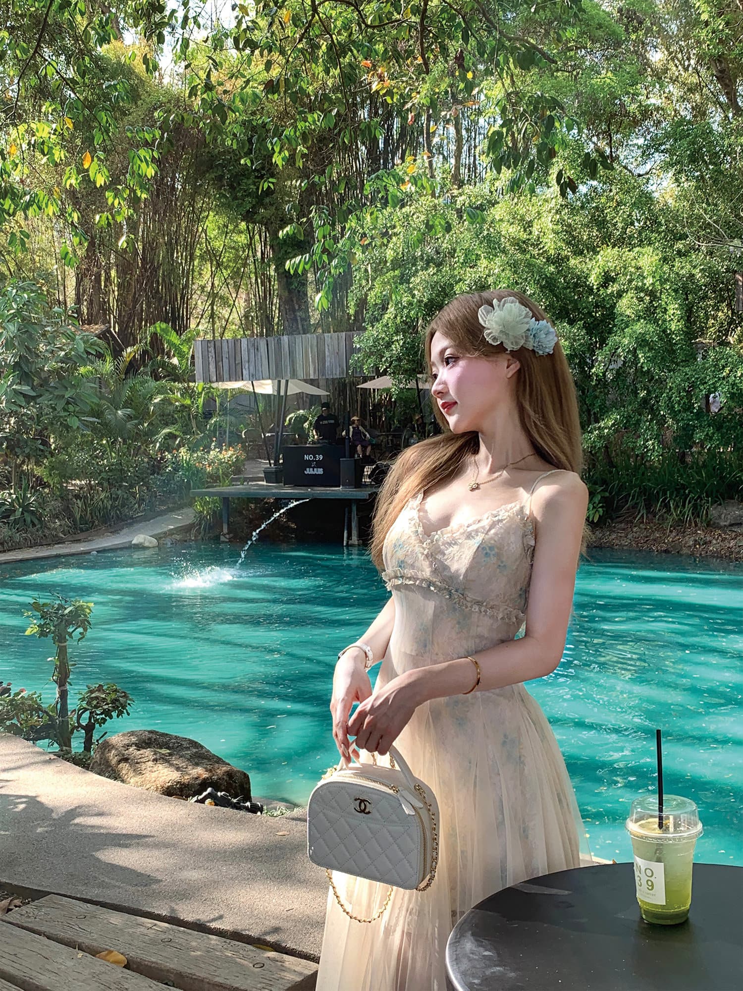 요정 가스 레이스 꽃무늬 슬립 망사 큰 진자 휴가 바람 해변가 점프 슈트 치마 2026 년 여름 새로운 여성 상세 이미지 21