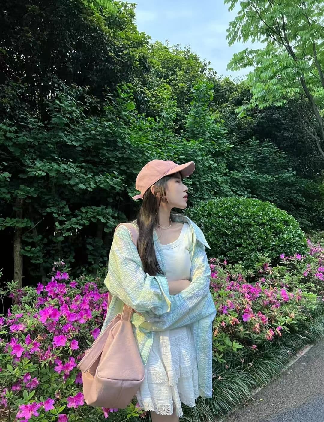 한 부서 chic 질감 체크무늬 녹색 셔츠 반팔 여성 여름 얇은 스타일 작은 대중 Chic 커플 섹션 셔츠 오픈 가디건 상세 이미지 3