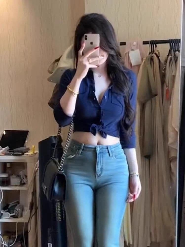 순수한 욕망 핫걸 바람 고급 센스 폴로 칼라 단추 여성 셔츠 가을 새로운 몸매 가꾸기 슬림해 보이는 디자인 센스 작은 대중 맨위 상세 이미지 2
