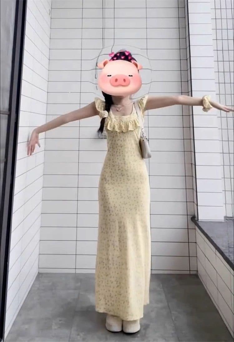 프랑스식 복잡한 고대 칼라 꽃무늬 드레스 몸매 가꾸기 여름 연꽃 잎 2026 새로운 품격 치마 롱 스커트 상세 이미지 17