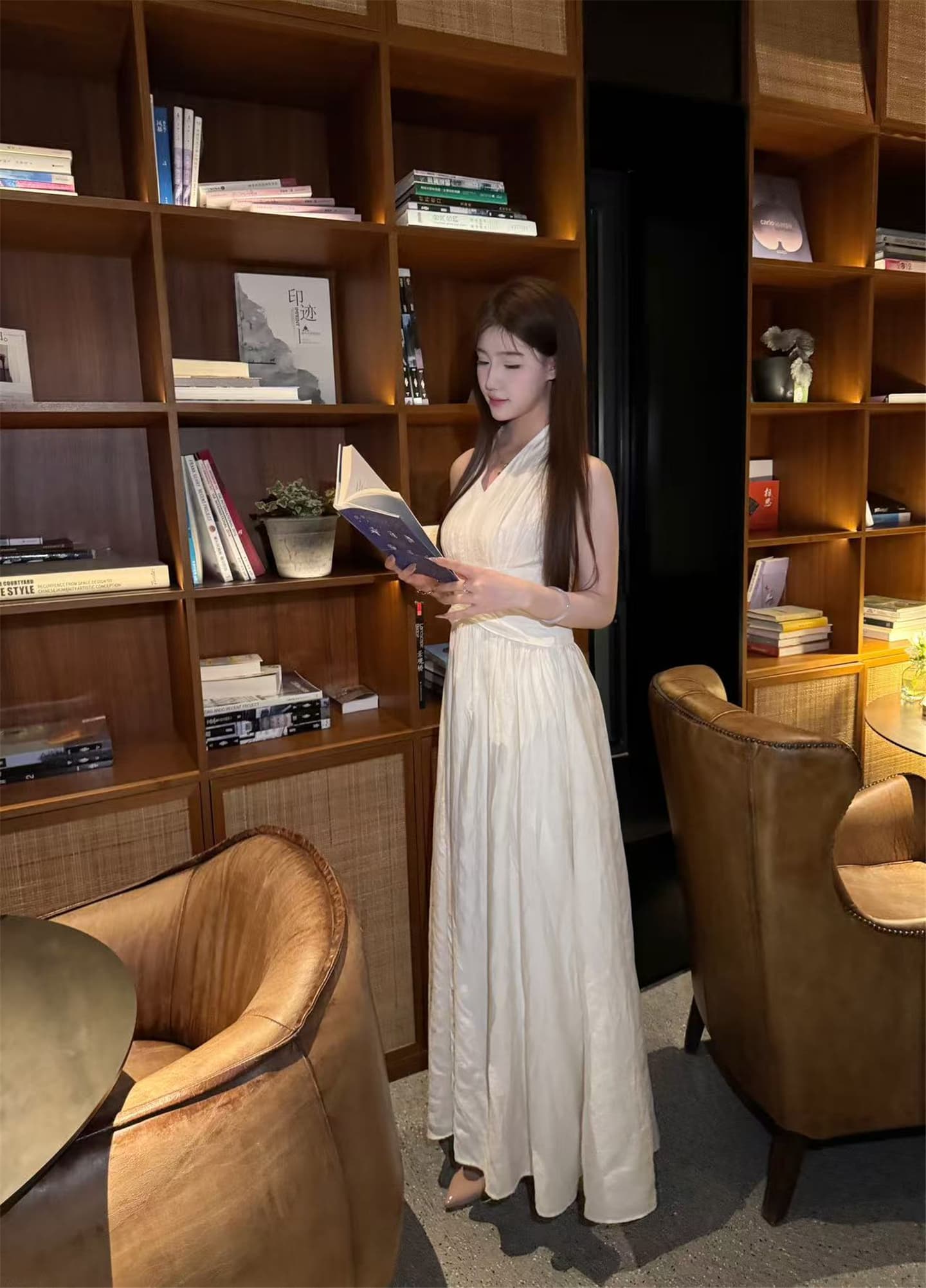 한 부서 아름다운 서리가 내린 부서 검정색 민소매 드레스 아이들 여름 2026 새로운 차 인사이드 차 가스 Chic 롱 스커트 상세 이미지 5