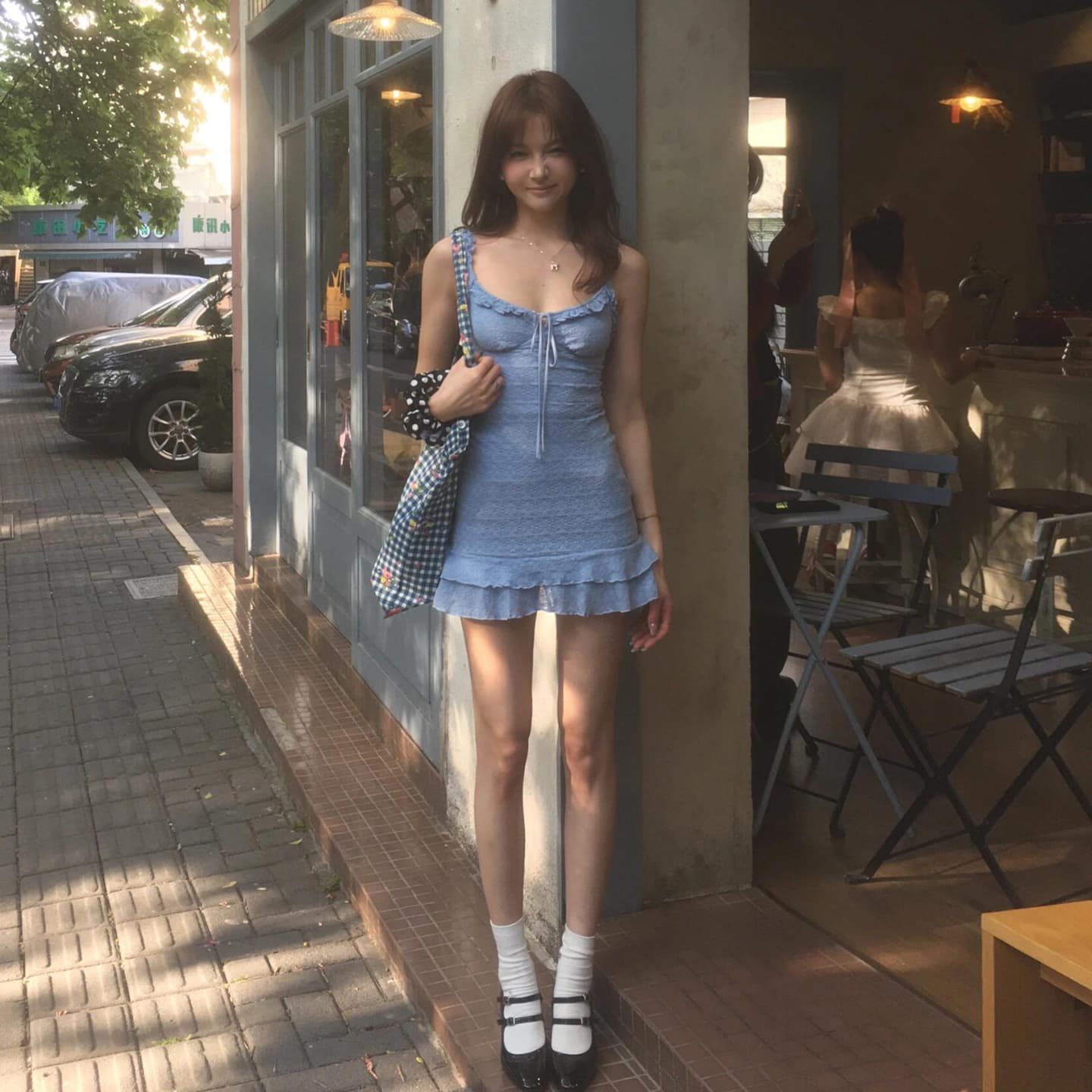 해변 드레스 여성 해변가 휴가 2026 새로운 여름 아름다운 자이언트 잘 생긴 파란색 슬립 점프 슈트 치마 타이트 스커트