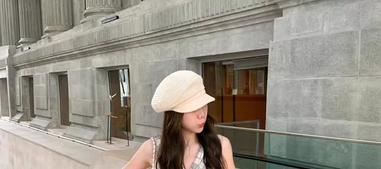 봄 여름 품격 V넥 민소매 슬림해 보이는 여성 조끼 스커트 프랑스식 디자인 센스 체크무늬 드레스 캐주얼 여성 여름 드레스 상세 이미지 46