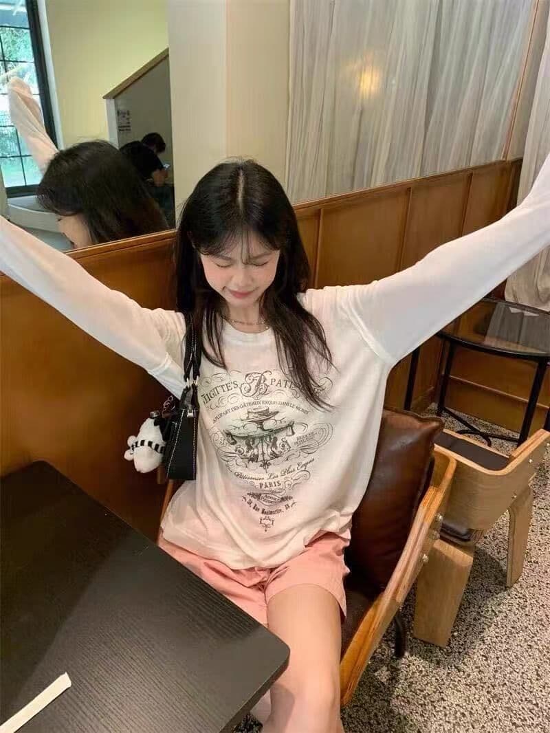 높은 품질 180 그램 아마 눈꽃 자외선 차단 기본 셔츠 블라우스 통기성 이미지 2