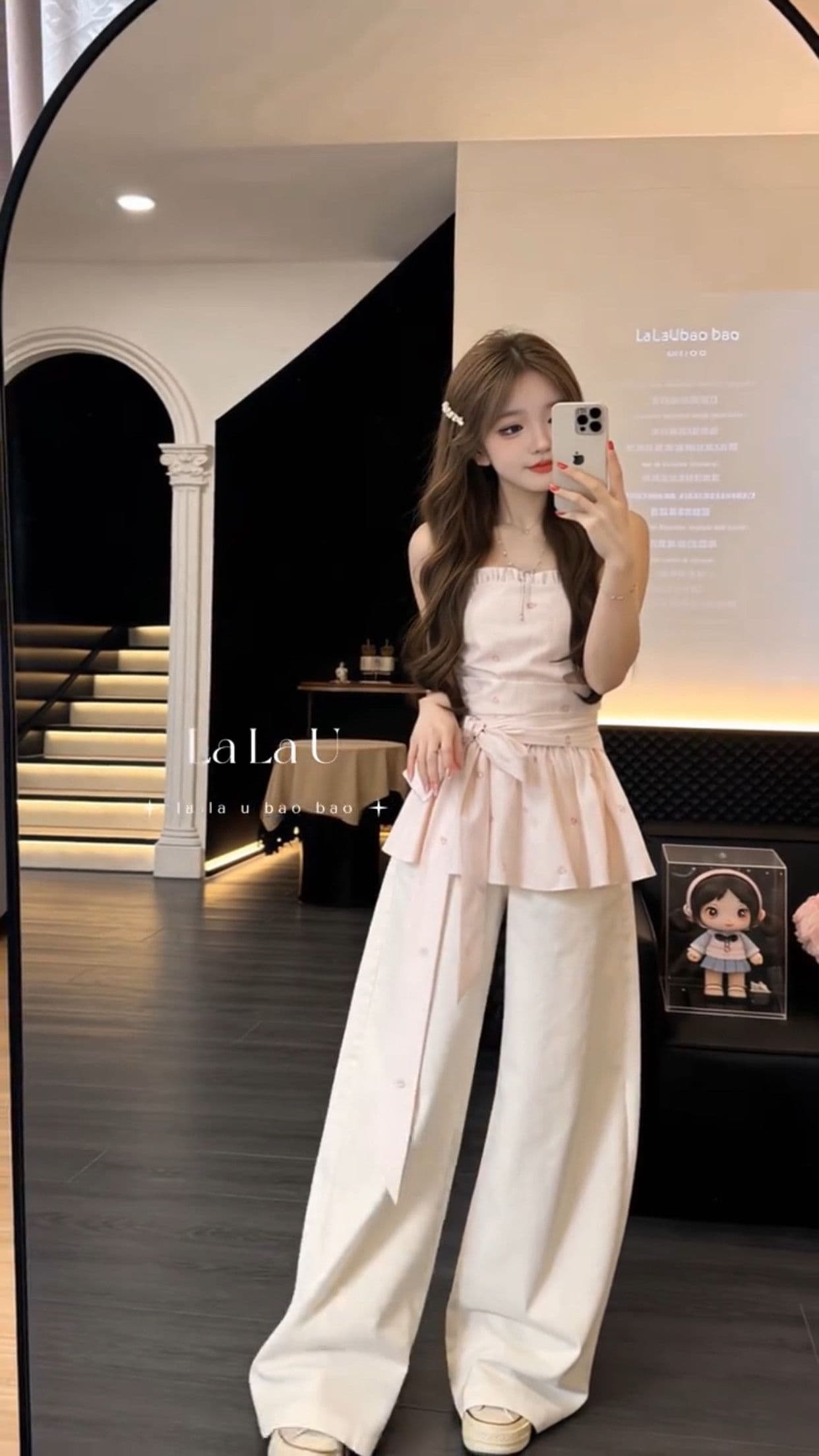 프랑스식 레트로 순수한 욕망 바람 주름 다용도 스트랩 디자인 센스 작은 대중 튜브탑 슬립 슬림해 보이는 맨위 여성 상세 이미지 4