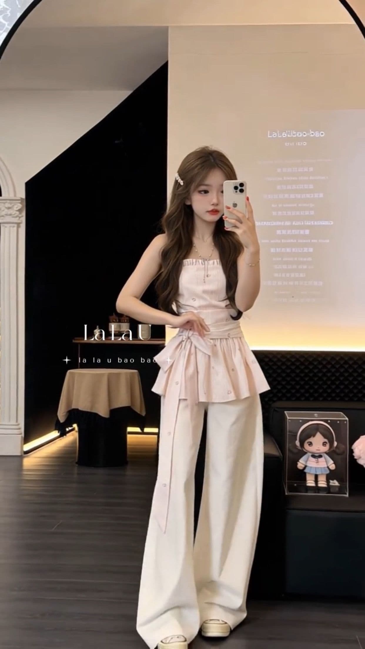 프랑스식 레트로 순수한 욕망 바람 주름 다용도 스트랩 디자인 센스 작은 대중 튜브탑 슬립 슬림해 보이는 맨위 여성 상세 이미지 11