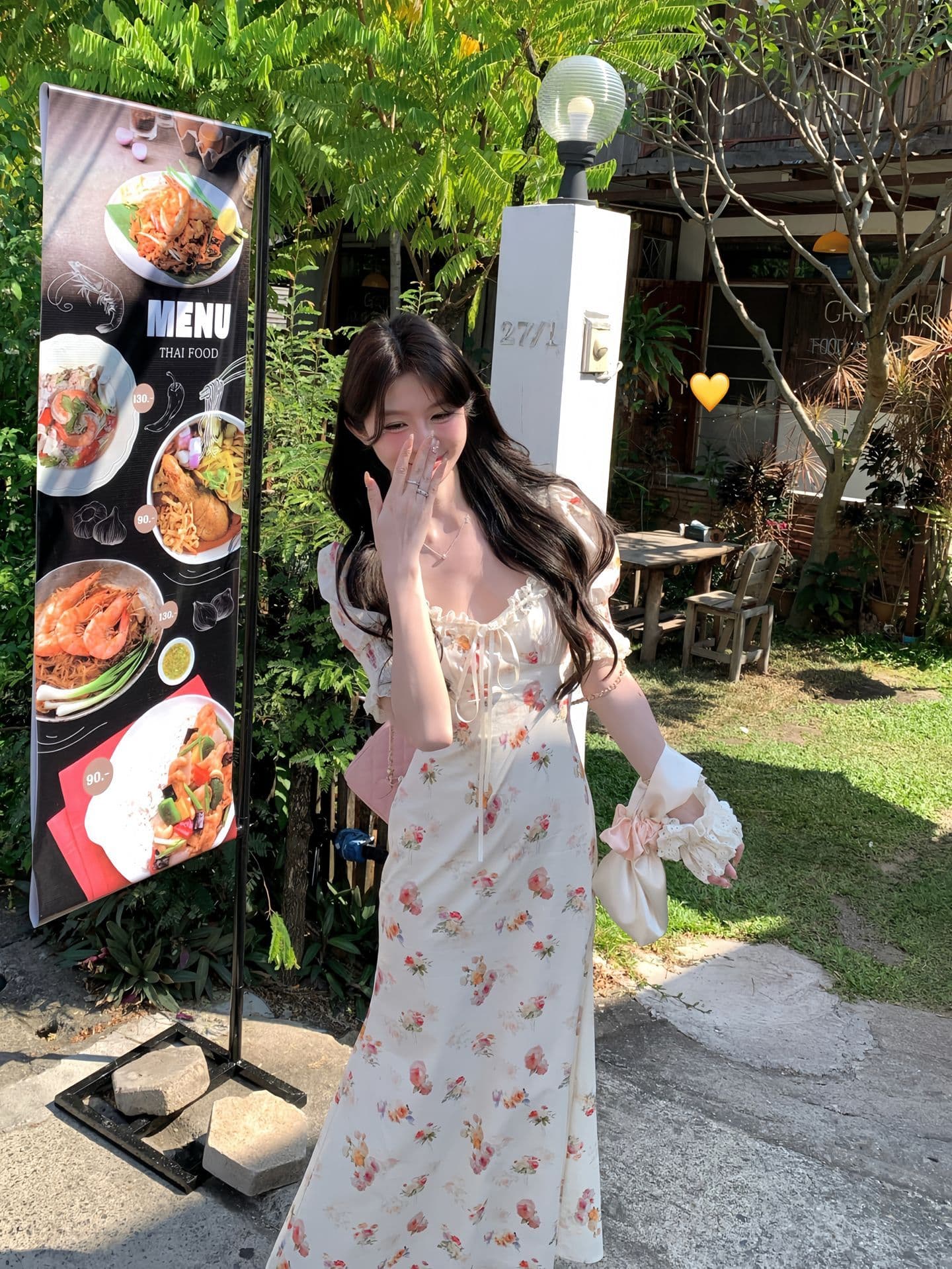 화이트 타워 장미 여성 드레스 부드러운 요정 바람 여름 가을 레이스 한 부서 chic Chic 착용 가져 가라. 분위기 센스 롱 스커트 이미지 4