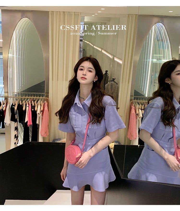 2026 년 새로운 인어 꼬리 슈퍼 요정 캐주얼 데님 드레스 허리 수축 봄 여름 작은 대중 디자인 고급 센스 치마 상세 이미지 6