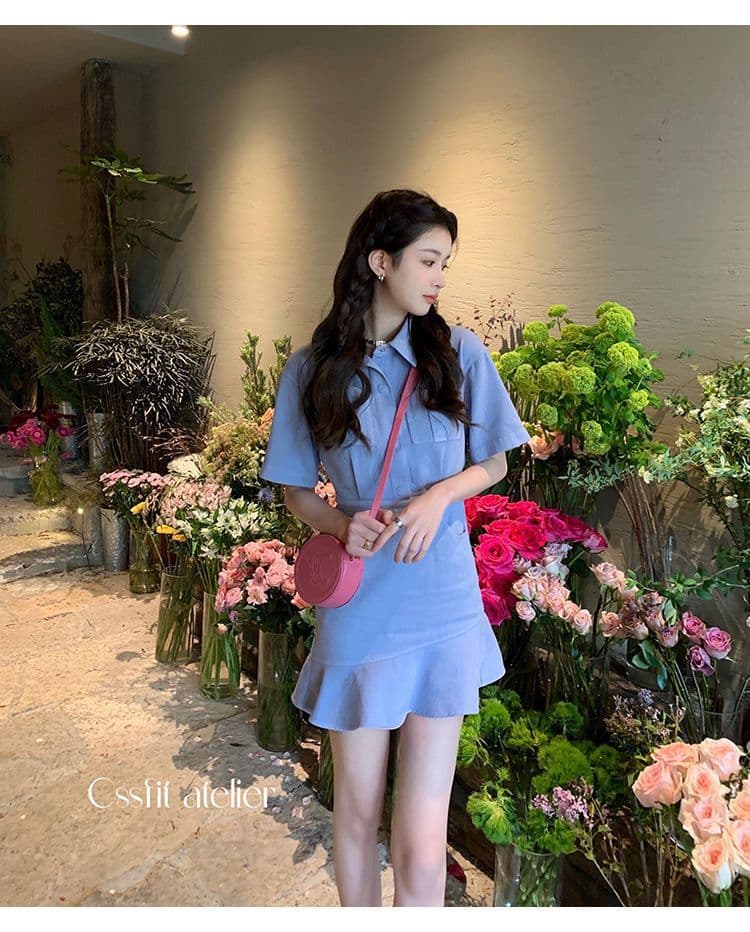 2026 년 새로운 인어 꼬리 슈퍼 요정 캐주얼 데님 드레스 허리 수축 봄 여름 작은 대중 디자인 고급 센스 치마 상세 이미지 7