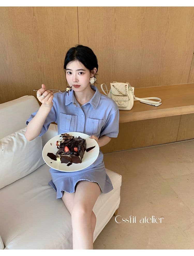 2026 년 새로운 인어 꼬리 슈퍼 요정 캐주얼 데님 드레스 허리 수축 봄 여름 작은 대중 디자인 고급 센스 치마 상세 이미지 15