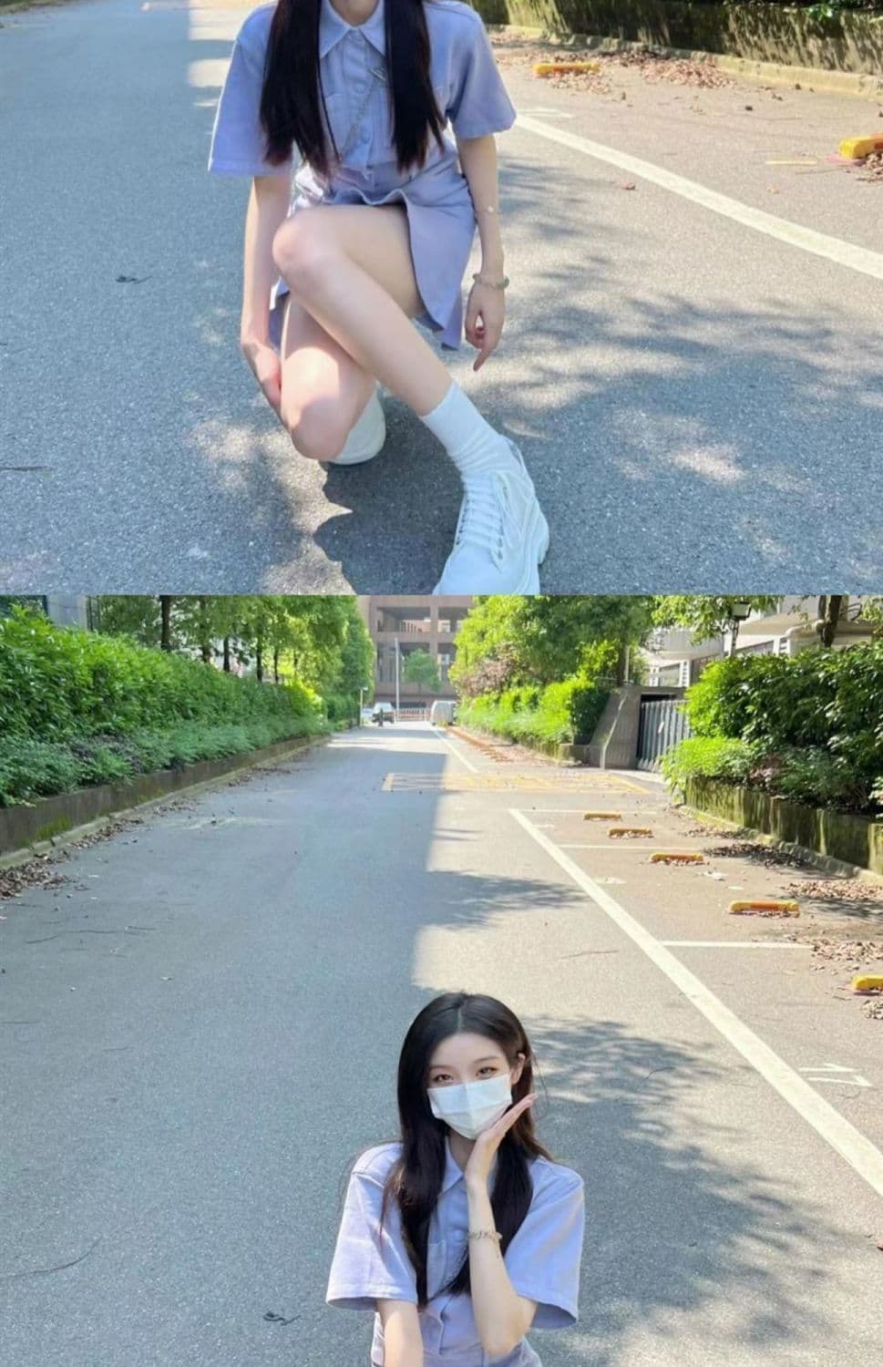 프로방스 인어 꼬리 파란색 데님 드레스 새로운 여름 작은 대중 디자인 고급 센스 작은 키 부드러운 바람 상세 이미지 7