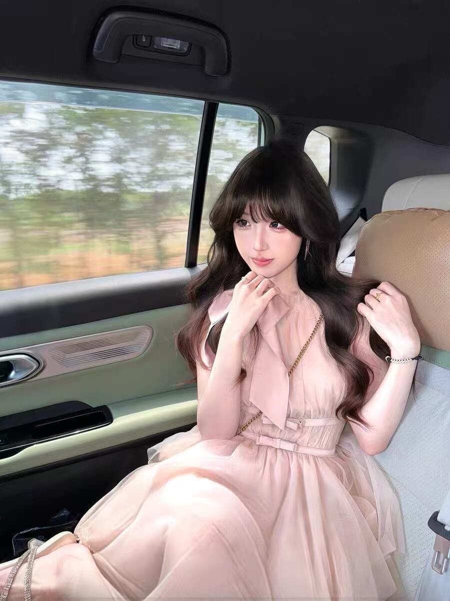 프랑스식 천 금빛 바람 민소매 행침 목 드레스 2026 작은 키 자이언트 잘 생긴 명문 여성 품격 허리 수축 망사 미니 스커트 이미지 4