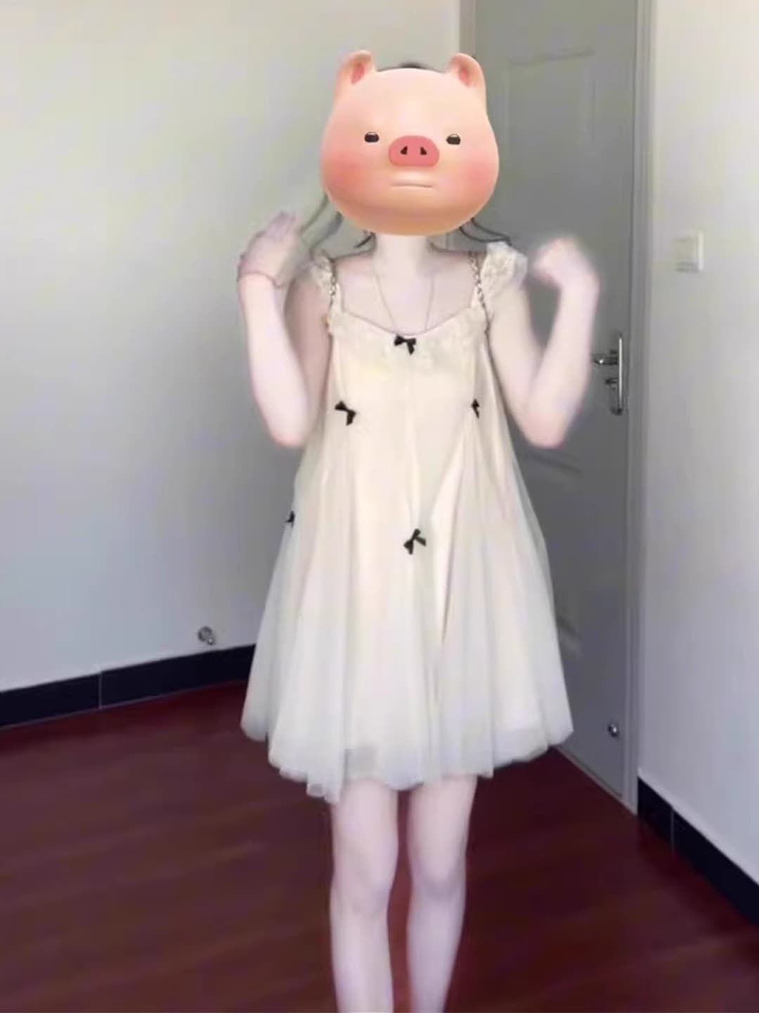 요정 가스 Tulle 공주 인형 치마 작은 키 드레스 프랑스식 달콤함 나비 매듭 Feifei 소매 디자인 센스 새로운 이미지 5