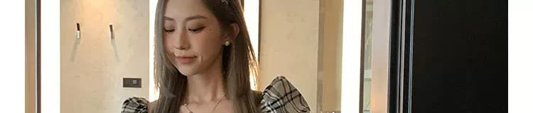 2026 여름 chic 달콤한 매운맛 바람 섹시한 여자 여름 체크무늬 아름다움 라드. 레트로 착용 가져 가라. 핫걸 작은 맨위 상세 이미지 71