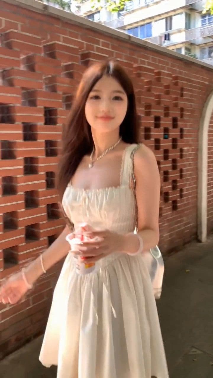 화이트 워터 여성 봄날 샤오 바이 치마 화이트 슬립 드레스 봄 가을 새로운 허리 수축 슬림해 보이는 휴가 첫사랑 미니 스커트 여름 상세 이미지 12