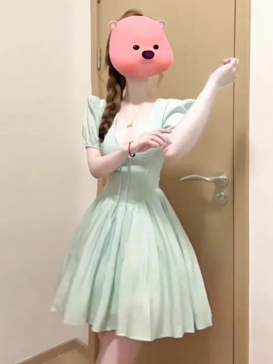 빅 사이즈 순수한 욕망 바람 박하 남자 웨이브 공주 드레스 여성 여름 통통한 여동생 디자인 센스 슬림해 보이는 휴가 섹션 드레스 상세 이미지 5