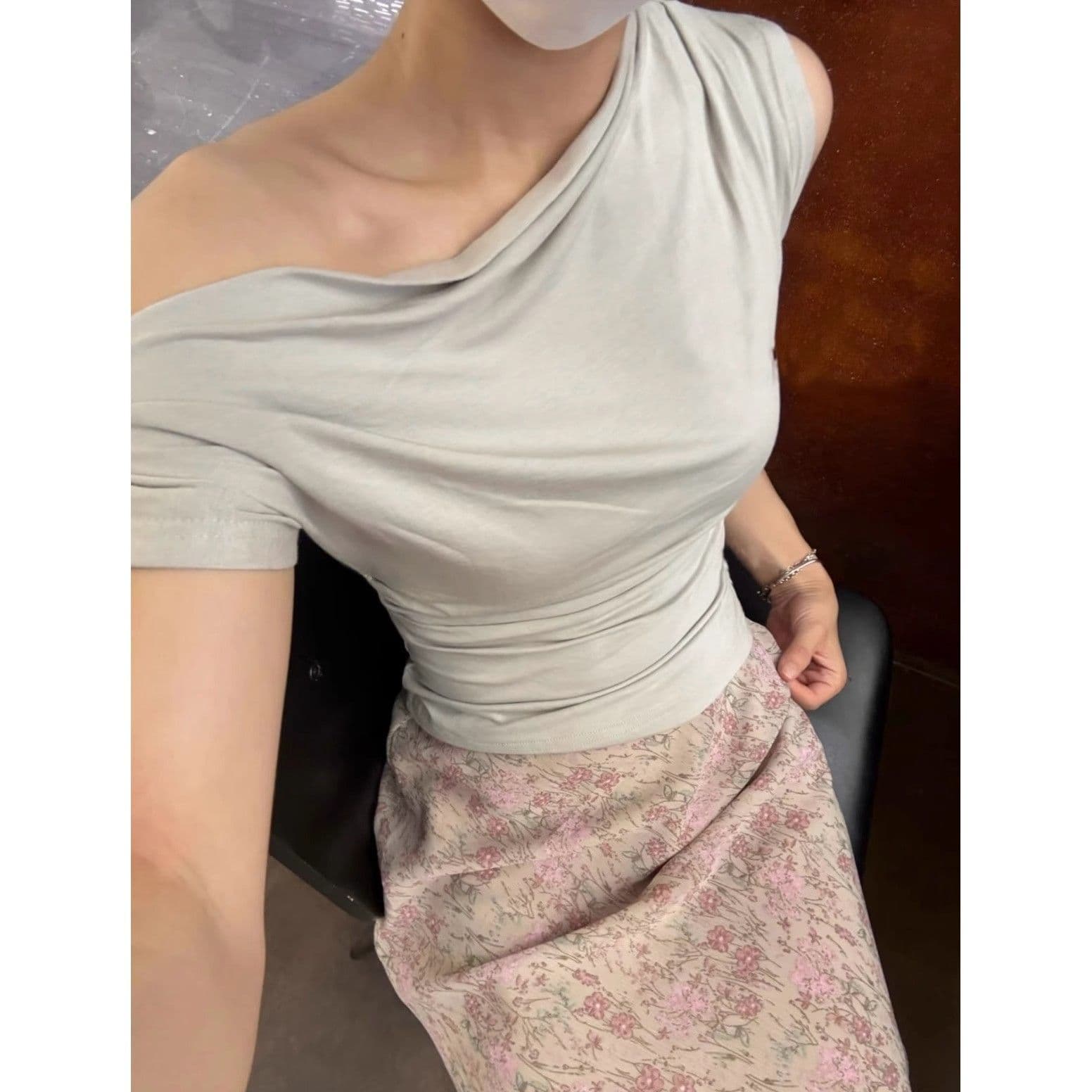 프랑스식 꽃무늬 메시 원단 반신 스커트 아이들 여름 하이웨이스트 디자인 센스 작은 대중 요정 치마 작은 키 인어 꼬리 롱 스커트 이미지 2