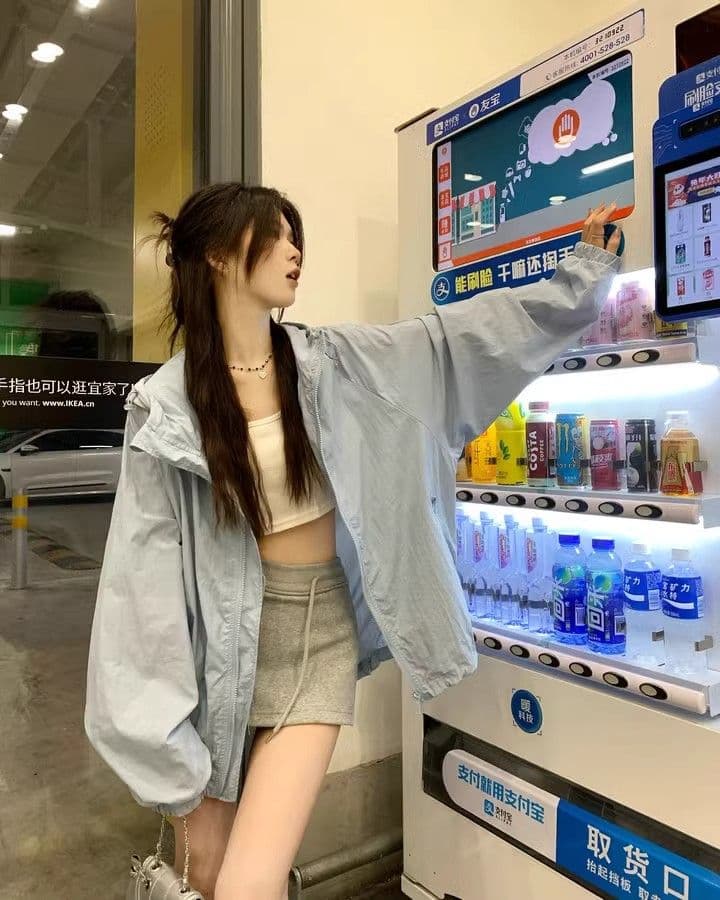 캐주얼 운동 바람 긴팔 재킷 여성 코트 여름 새로운 느긋한 루즈핏 다용도 긴팔 후드 자외선 차단 맨위 상세 이미지 15