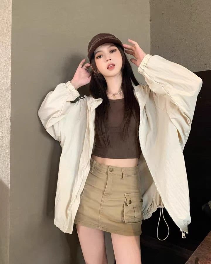 캐주얼 운동 바람 긴팔 재킷 여성 코트 여름 새로운 느긋한 루즈핏 다용도 긴팔 후드 자외선 차단 맨위 상세 이미지 19