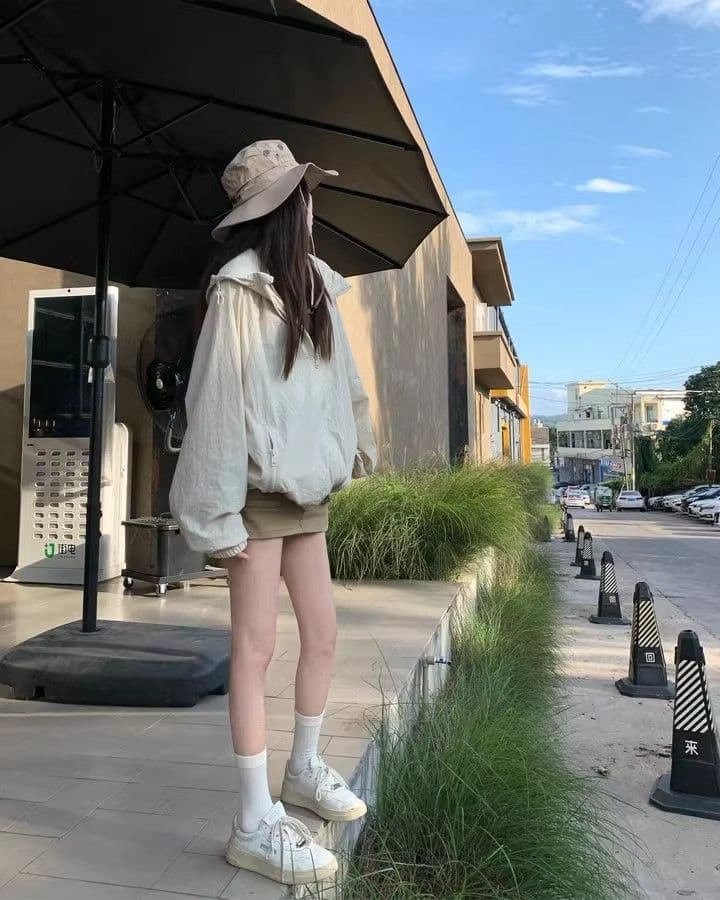 캐주얼 운동 바람 긴팔 재킷 여성 코트 여름 새로운 느긋한 루즈핏 다용도 긴팔 후드 자외선 차단 맨위 상세 이미지 28