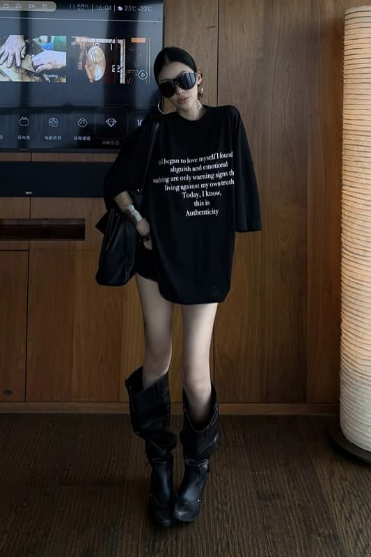 순면 이후 패키지 칼라 bm 조수 브랜드 인터넷 유명인 한국 스타일 하라주쿠 와이드 바람 소나무 맨위 캐주얼 프린트 연령 감소 반팔 티셔츠 여성 이미지 6