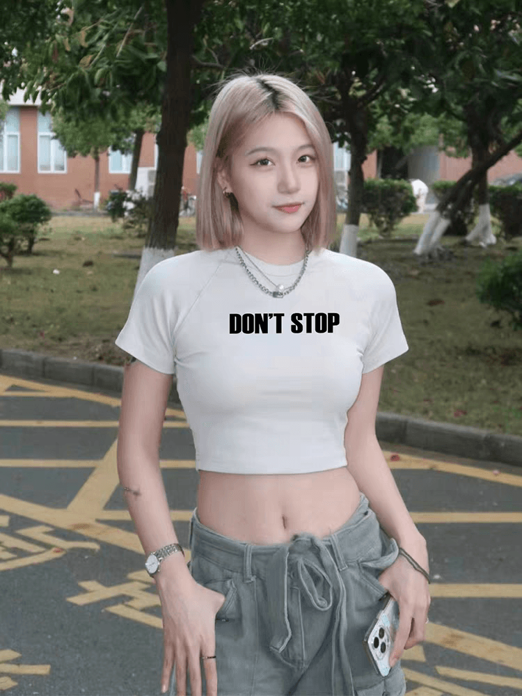 연령 감소 아메리칸 레트로 핫걸 아메리칸 프린트 ins 쇼트 스타일 티셔츠 여성 여름 반팔 작은 키 맨위 bm 이슬 뼈의 이미지 4