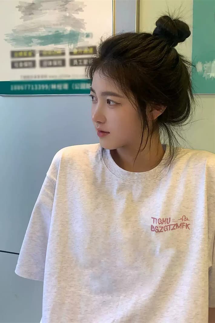 순면 이후 패키지 칼라 bm 조수 브랜드 인터넷 유명인 한국 스타일 하라주쿠 와이드 바람 소나무 맨위 캐주얼 프린트 연령 감소 반팔 티셔츠 여성 이미지 6