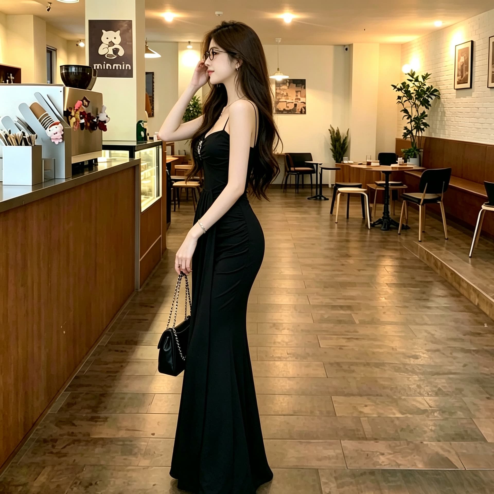 순수한 욕망 섹시함 슬립 인어 꼬리 롱 스커트 여성 몸매 가꾸기 허리 수축 주름 슬림해 보이는 품격 이브닝 드레스 롱 코트 드레스 상세 이미지 11