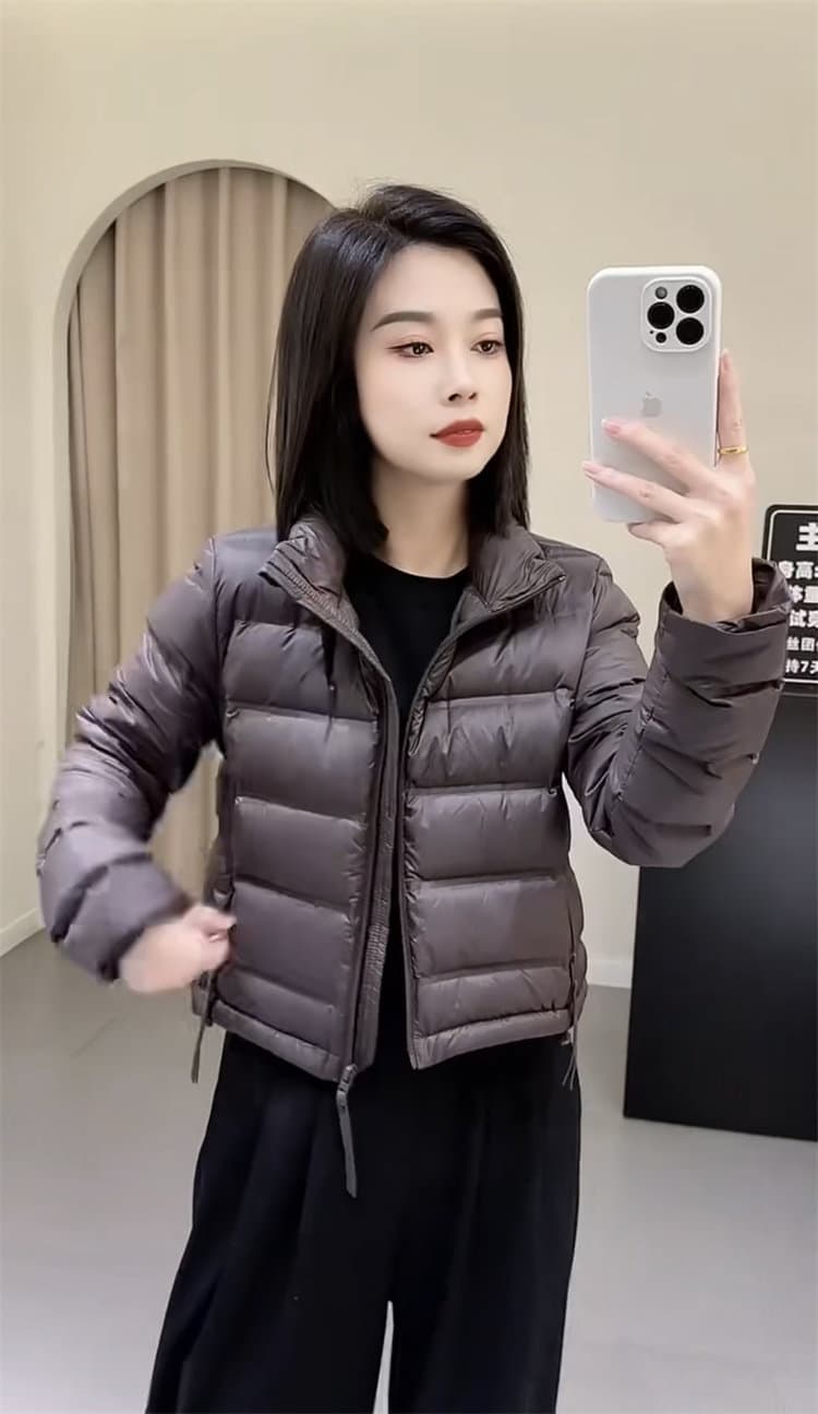 켄 콩 바람 쇼트 스타일 새로운 허리 수축 아래 면화 의류 여성 루즈핏 두꺼운 스탠드 칼라 작은 키 패딩 재킷 ins 트렌디 이미지 5
