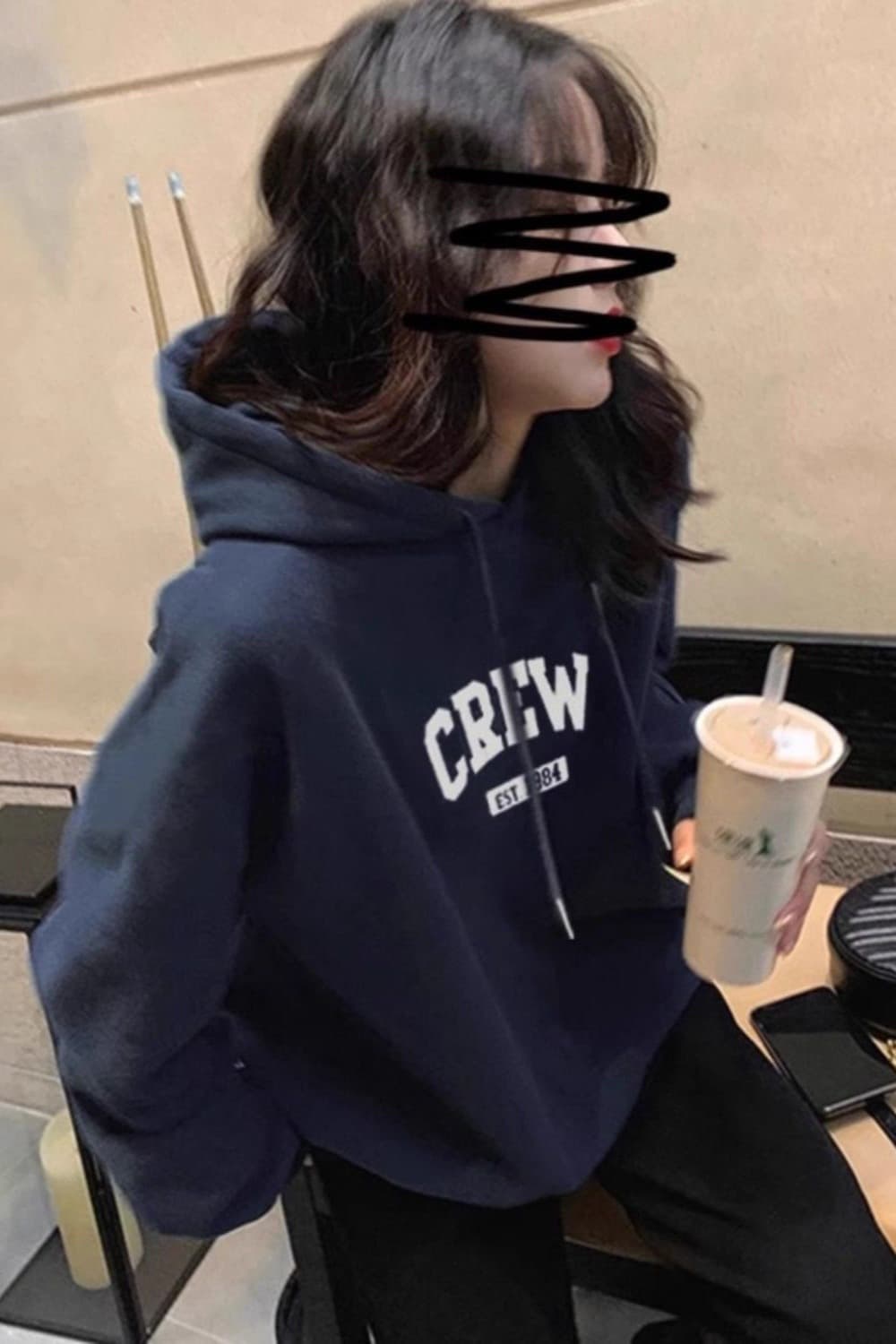 2026 새로운 가을 겨울철 후드 oversize 후드티 여성 ins 한국 스타일 루즈핏 bf 작은 대중 운동 재킷 트렌디 이미지 5