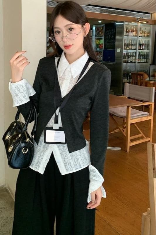 리브 徳 플러시 반 개방 칼라 지퍼 연삭 털 De 플러시 스탠드 칼라 기본 셔츠 맨위 평행 막대 스트라이프 긴팔 이미지 6