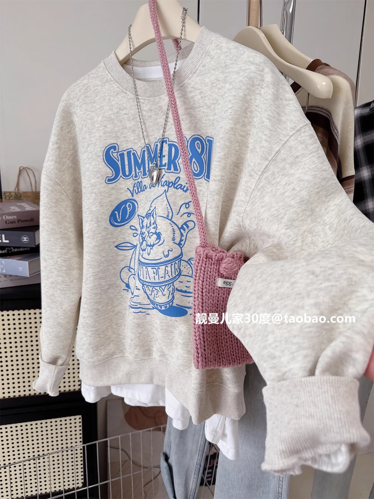 2026 새로운 가을 겨울철 oversize 후드티 여성 ins 한국 스타일 루즈핏 bf 작은 대중 캐주얼 재킷 트렌디 후드티 상세 이미지 5