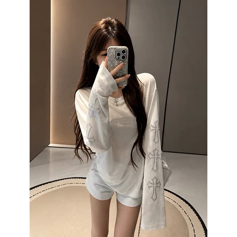 눈꽃 면 26 년 여름 새로운 캐주얼 바람 느긋한 센스 블라우스 여성 경량 루즈핏 에어컨 셔츠 맨위 이미지 3