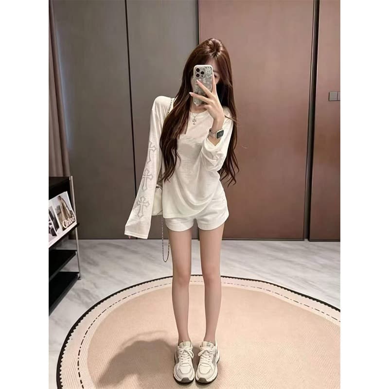 눈꽃 면 26 년 여름 새로운 캐주얼 바람 느긋한 센스 블라우스 여성 경량 루즈핏 에어컨 셔츠 맨위 이미지 5